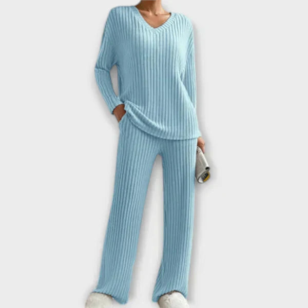 Ribbet Loungewear Sæt