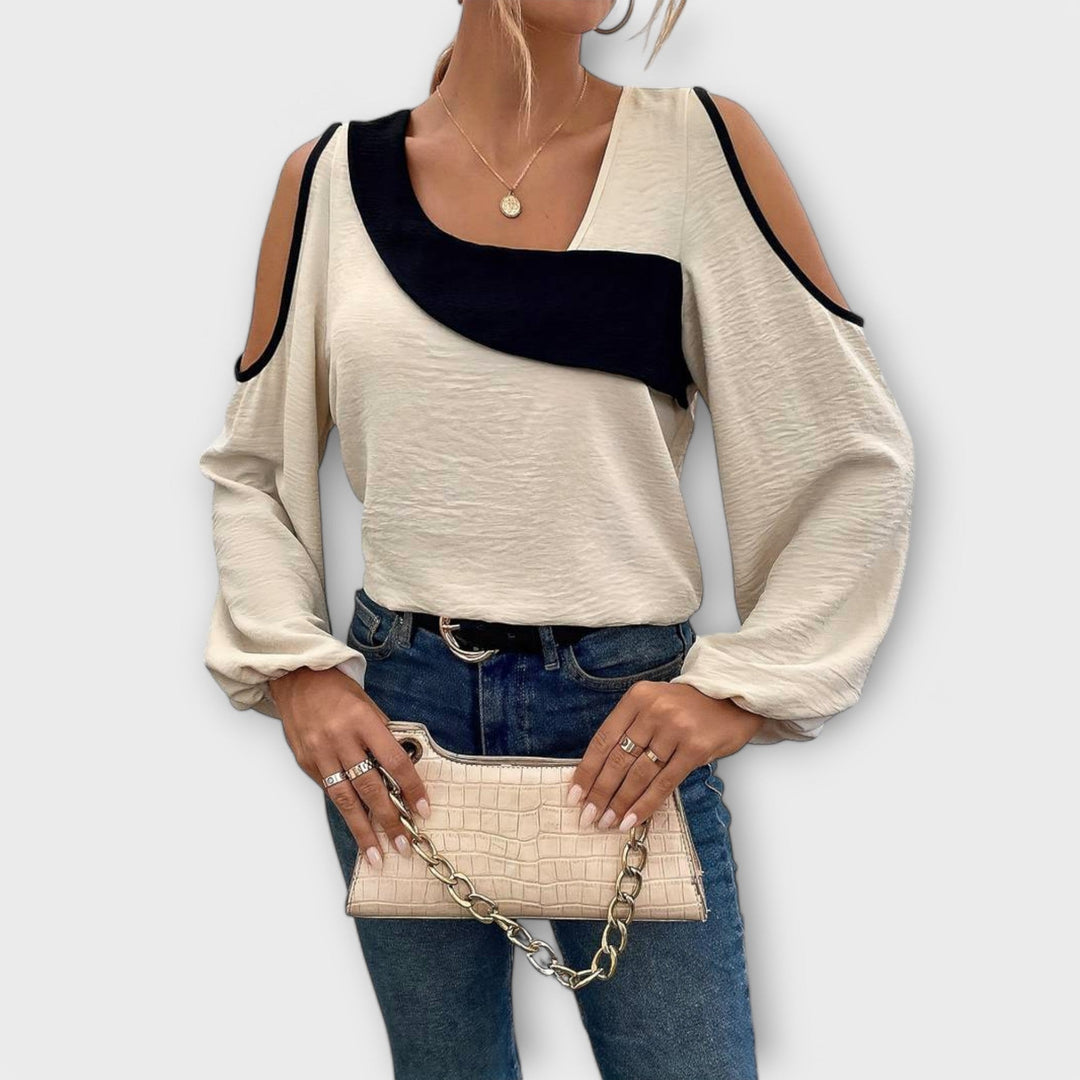 Scarlett - Bluse med Fyrkantet Udsnit