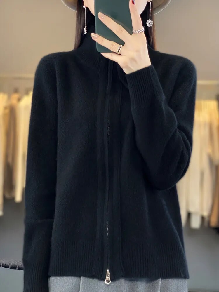 Piera | Hyggelig Zip-Up Cardigan