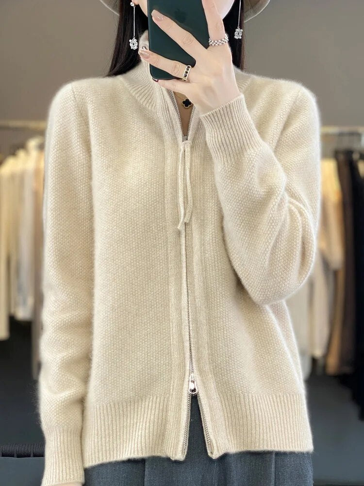 Piera | Hyggelig Zip-Up Cardigan