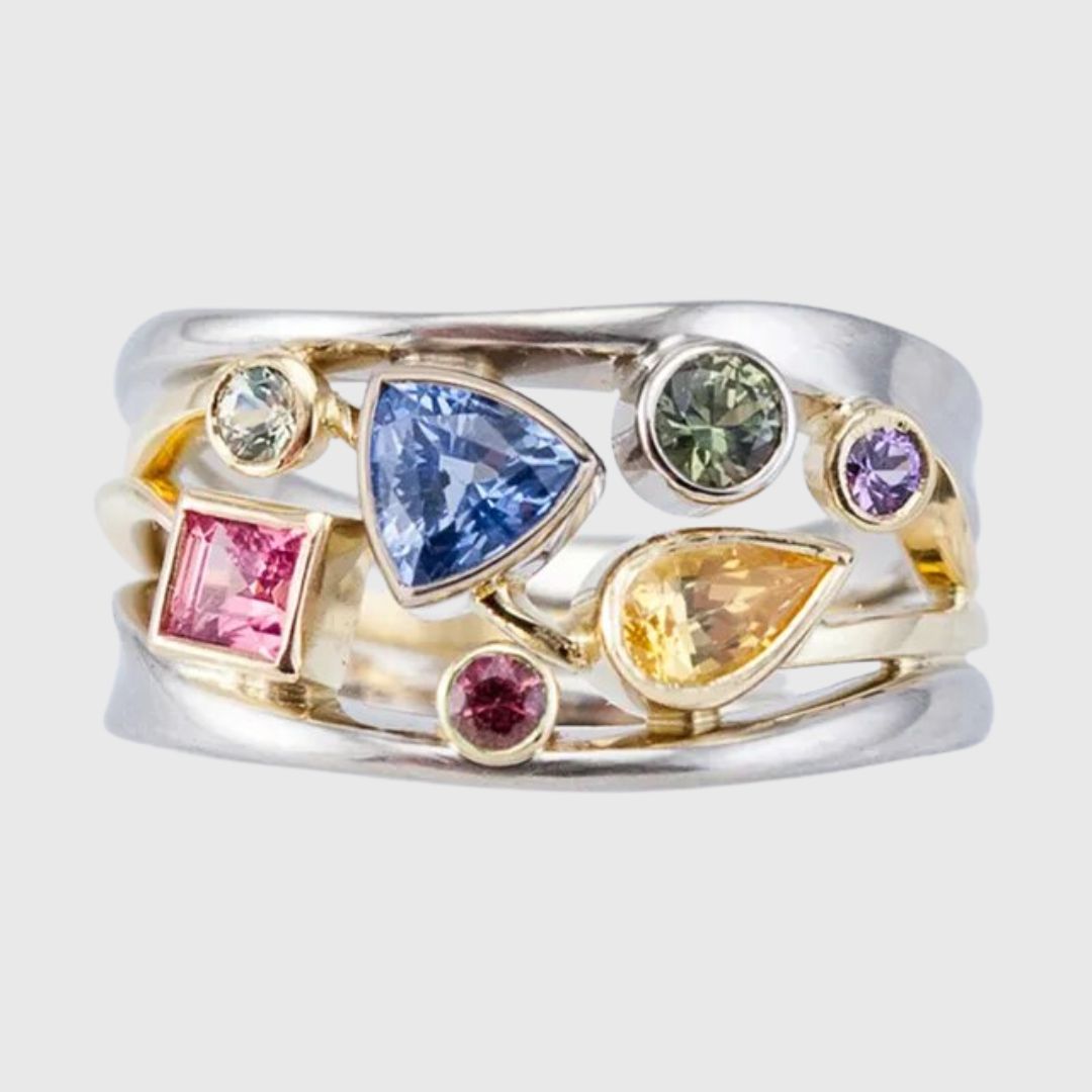 Vintage Bunter Zirkonia Ring