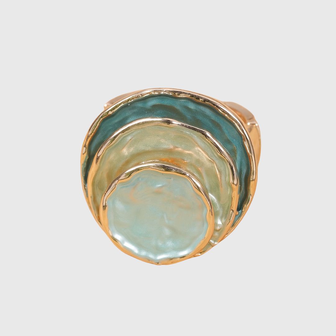 Boho-emaljeret ring med tre lag