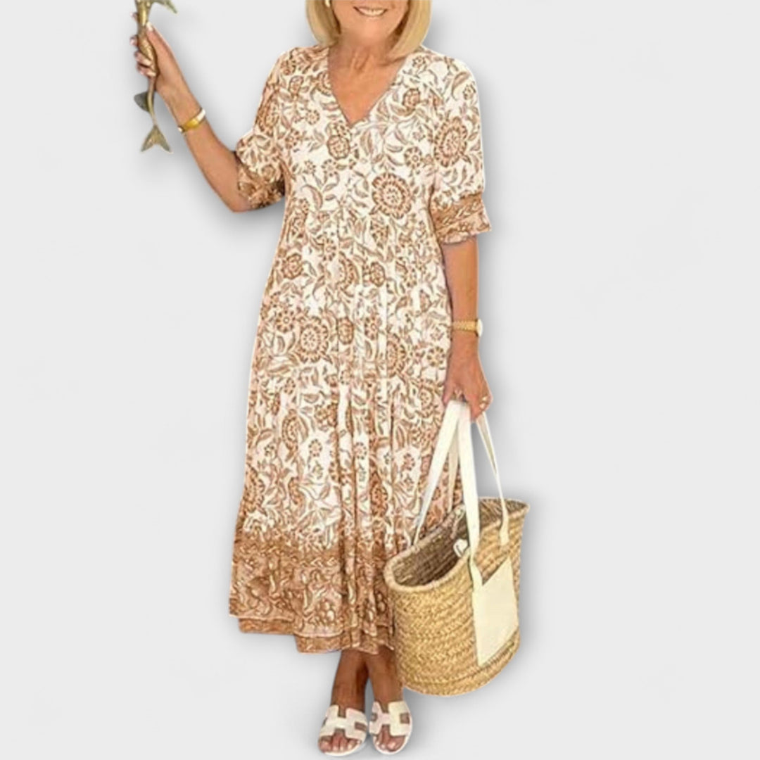 Julika - Elegant blomsterkjole med en let og luftig design