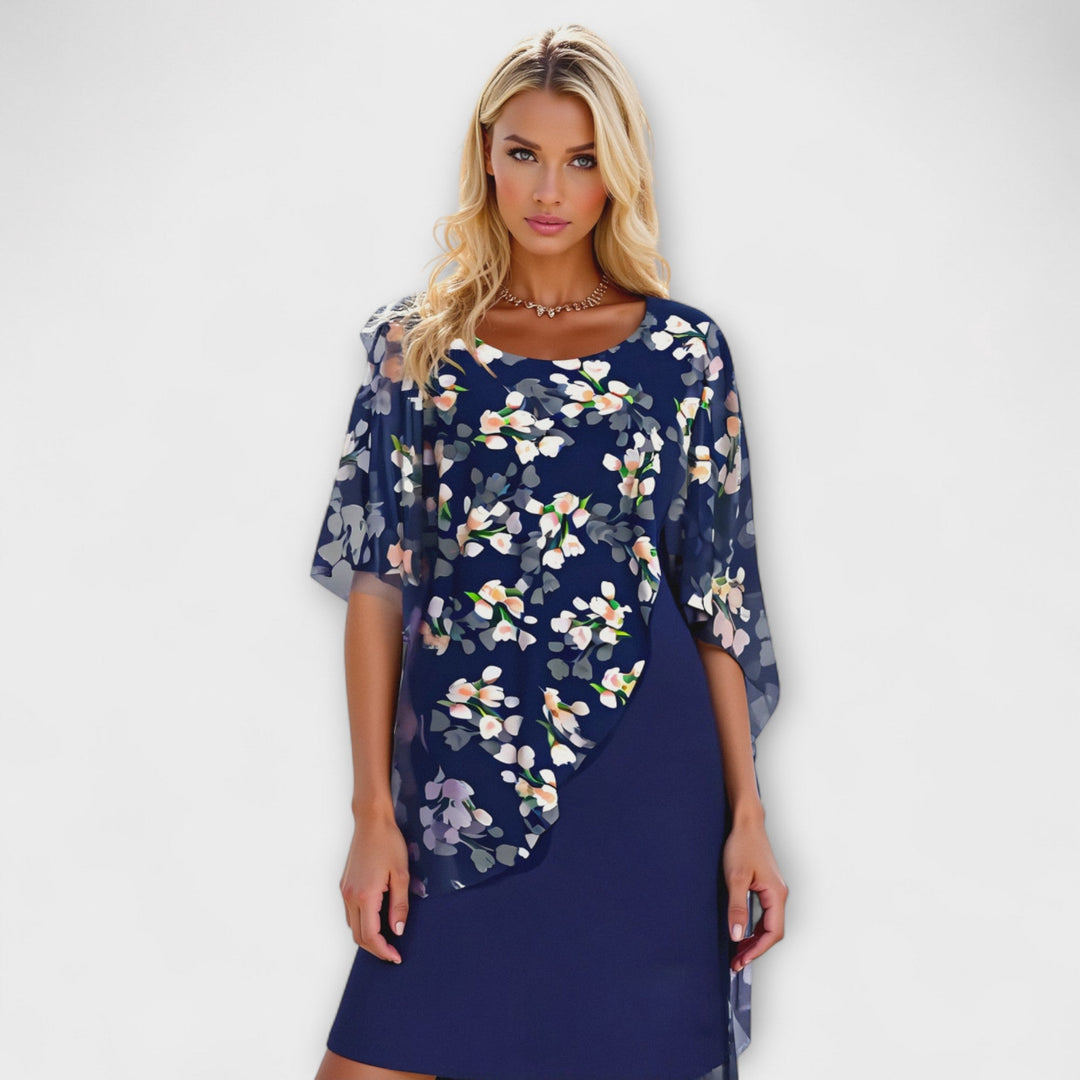 Ruth - Chiffon Blomstret Kjole til Damer