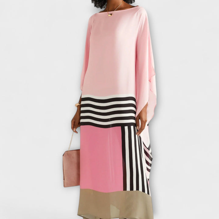 Anke - Geometrisk kaftan med løst snit