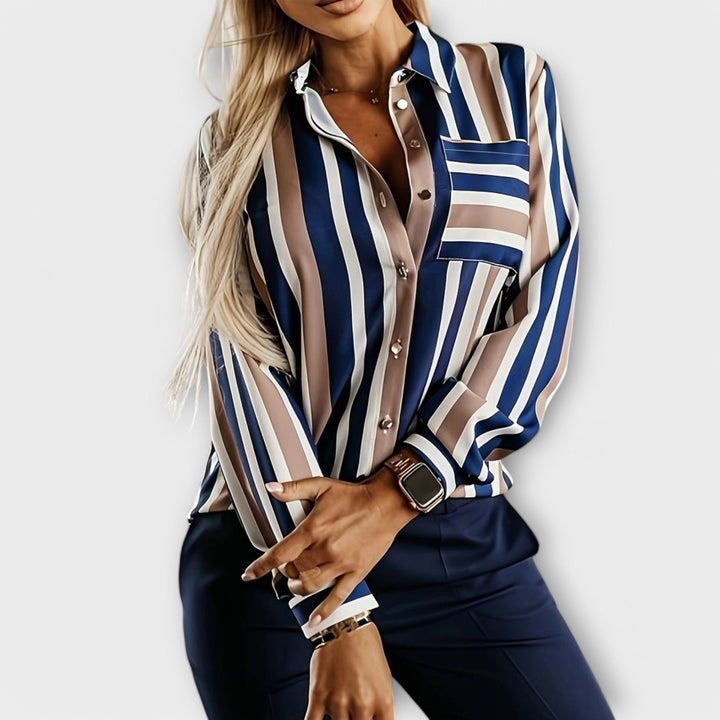 Emily – Casual og Afslappet Stribet T-shirt