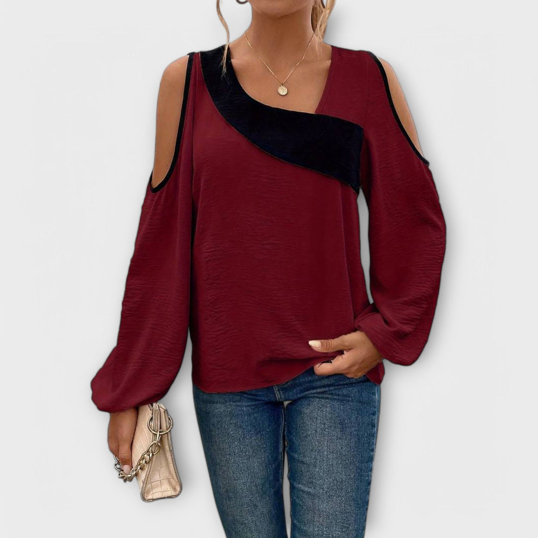 Scarlett - Bluse med Fyrkantet Udsnit