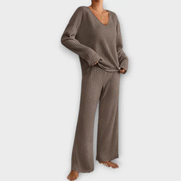 Ribbet Loungewear Sæt