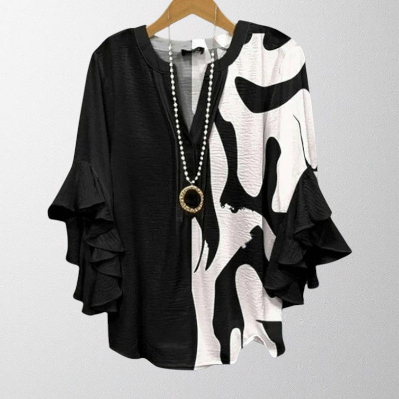Olivia - Casual Farveblok T-shirt
