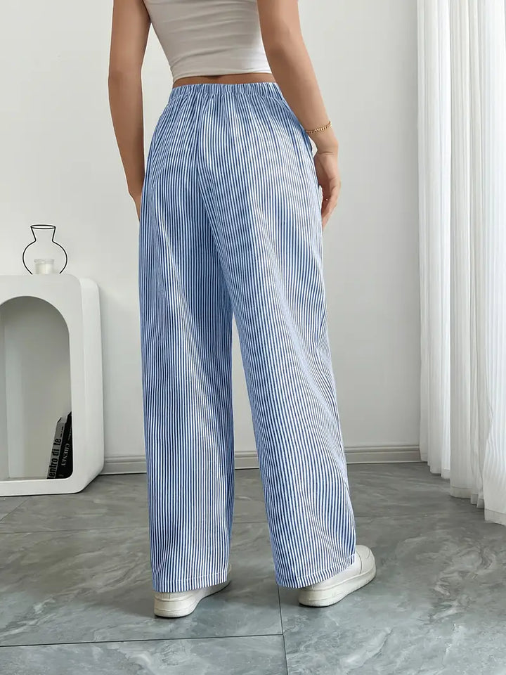 Alina™ | Elegant Stribede Bukser med Lommer