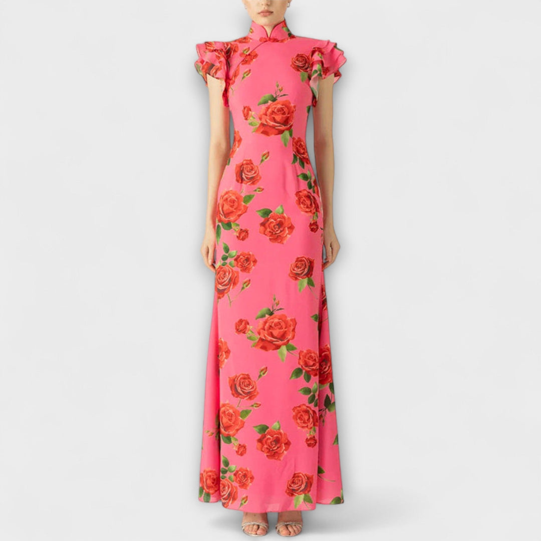 Alina - Maxi kjole med blomsterdesign
