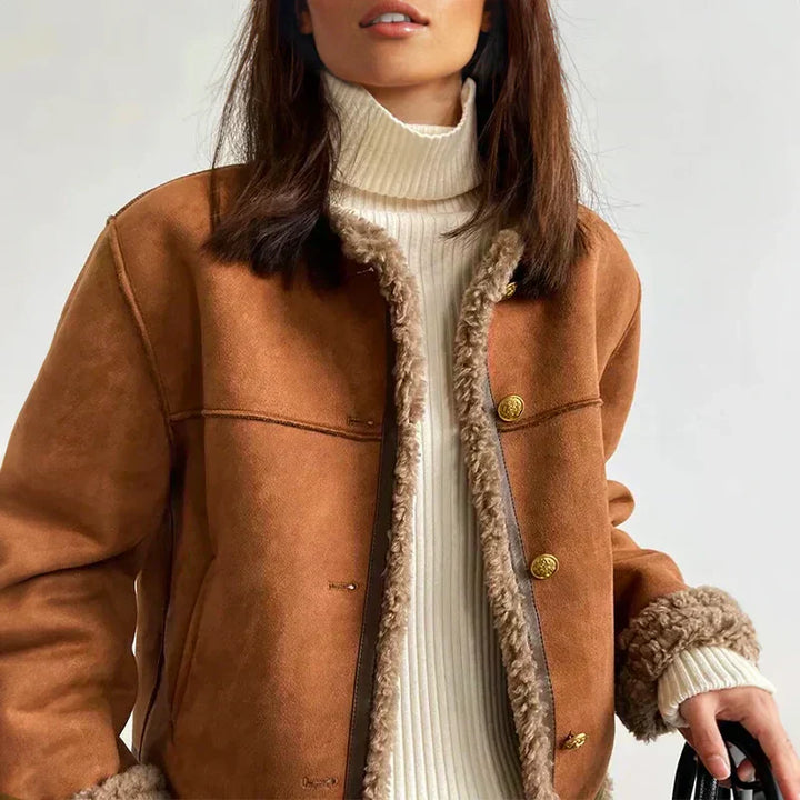 Isabella Shearling Knapjakke