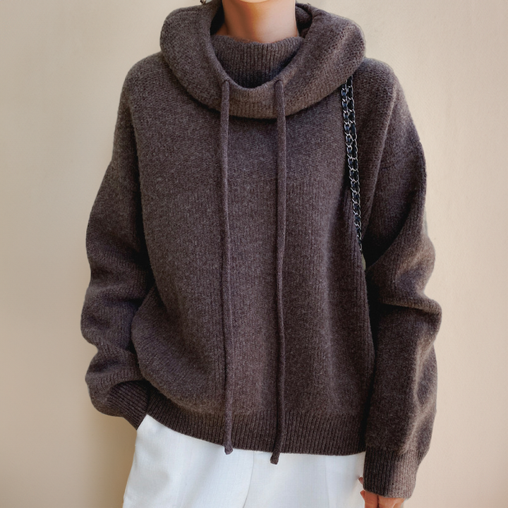 Cloe - Rullekrave Sweater i Fin Merinould