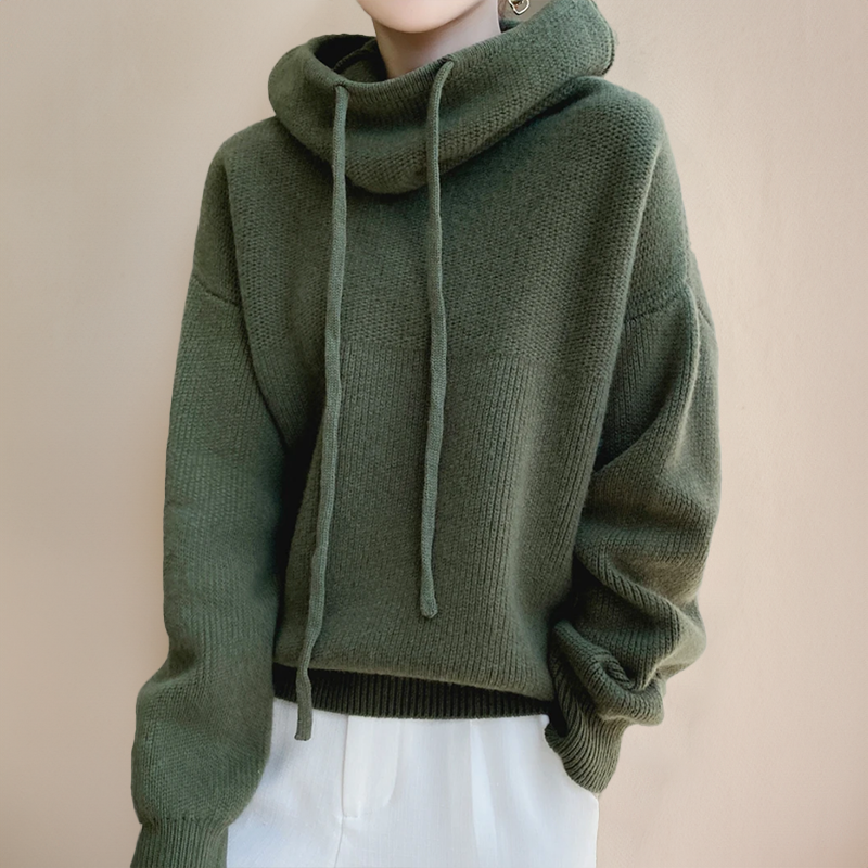 Cloe - Rullekrave Sweater i Fin Merinould