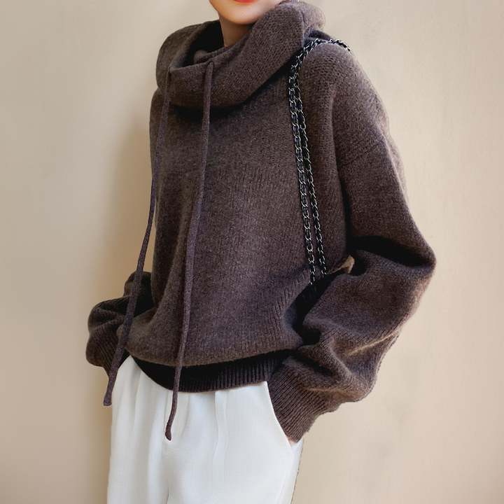 Cloe - Rullekrave Sweater i Fin Merinould