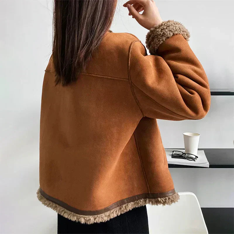 Isabella Shearling Knapjakke