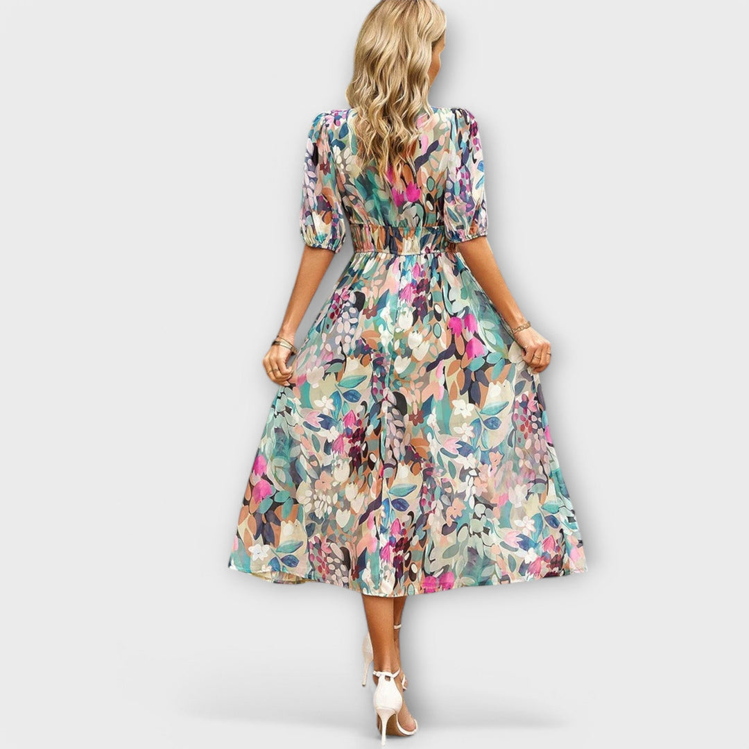 Yvonne - Elegant Midi Kjole