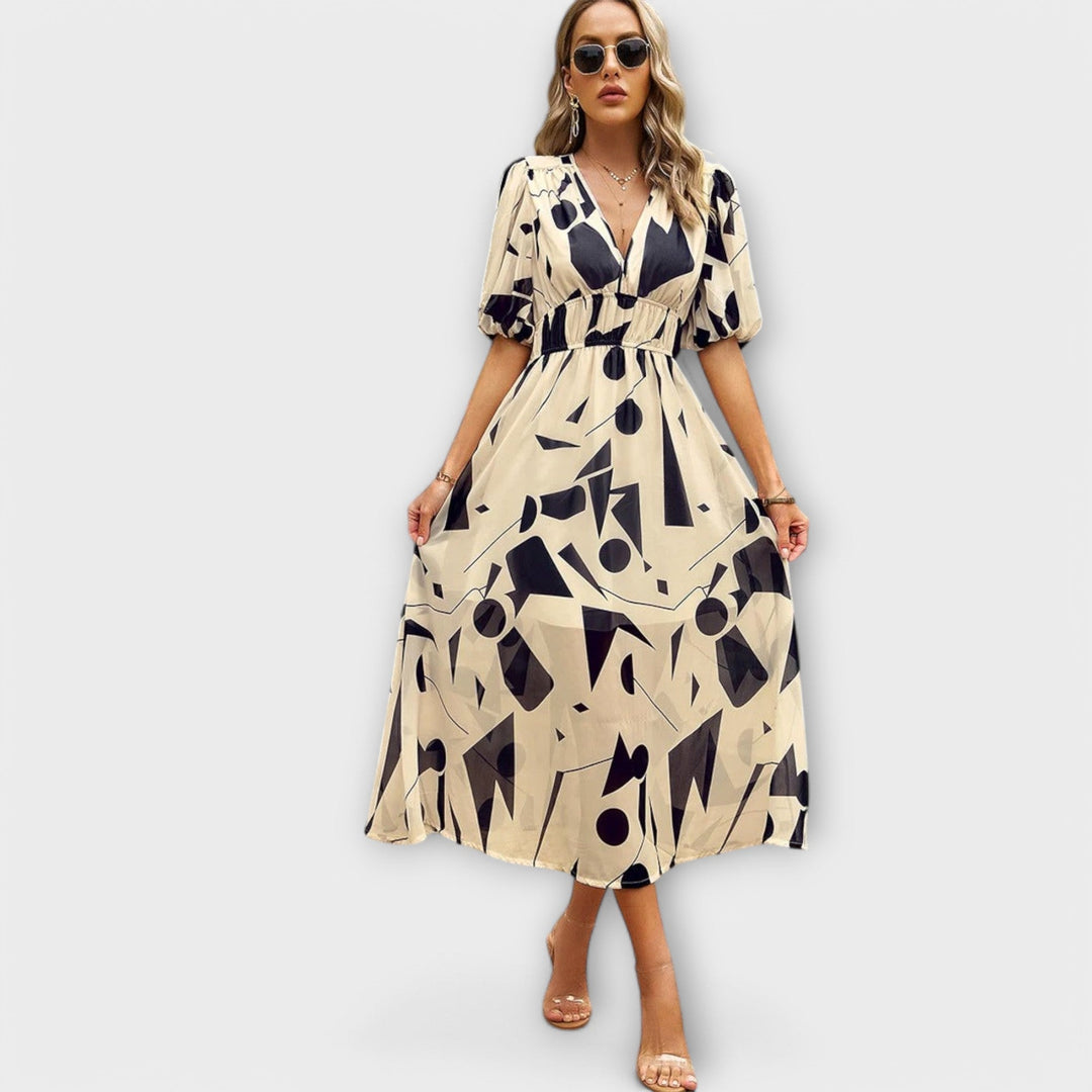 Yvonne - Elegant Midi Kjole