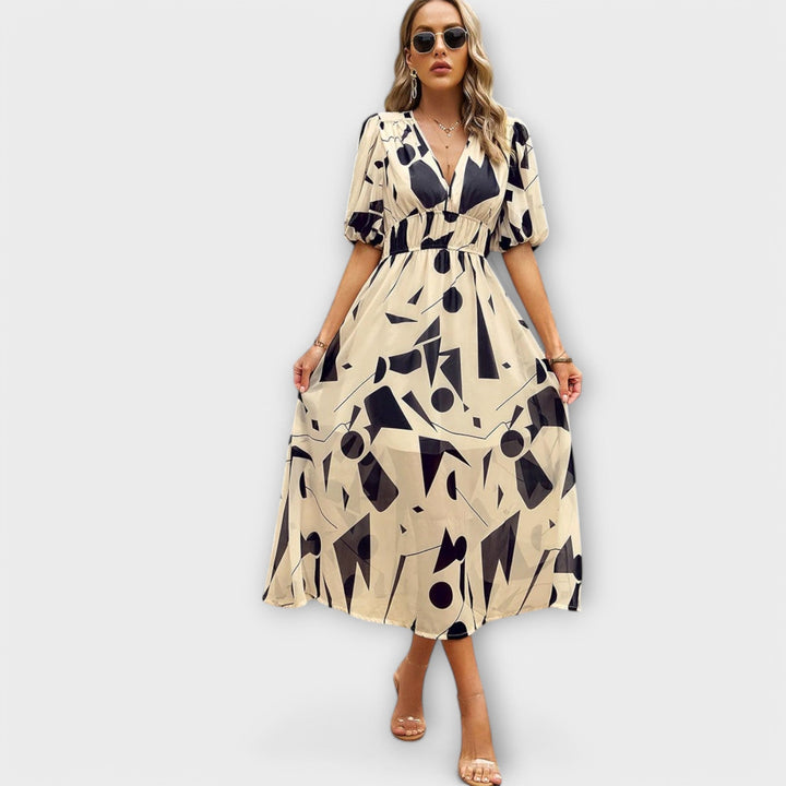 Yvonne - Elegant Midi Kjole