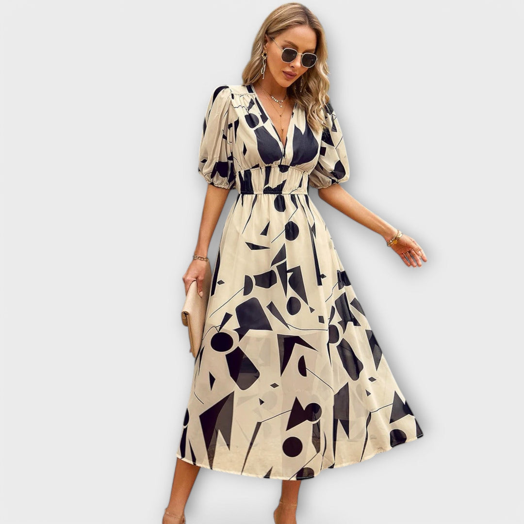 Yvonne - Elegant Midi Kjole