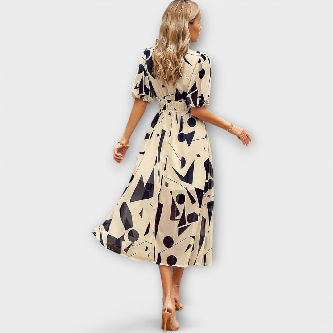 Yvonne - Elegant Midi Kjole