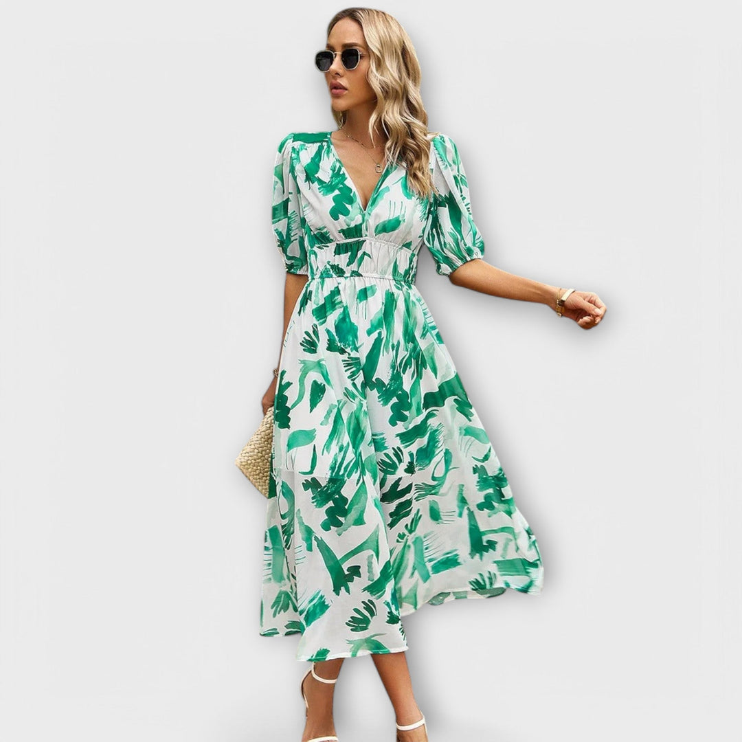 Yvonne - Elegant Midi Kjole