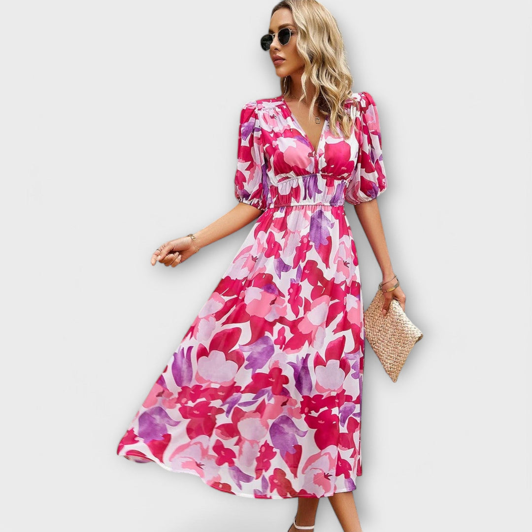 Yvonne - Elegant Midi Kjole