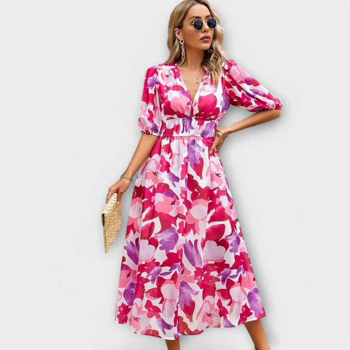 Yvonne - Elegant Midi Kjole