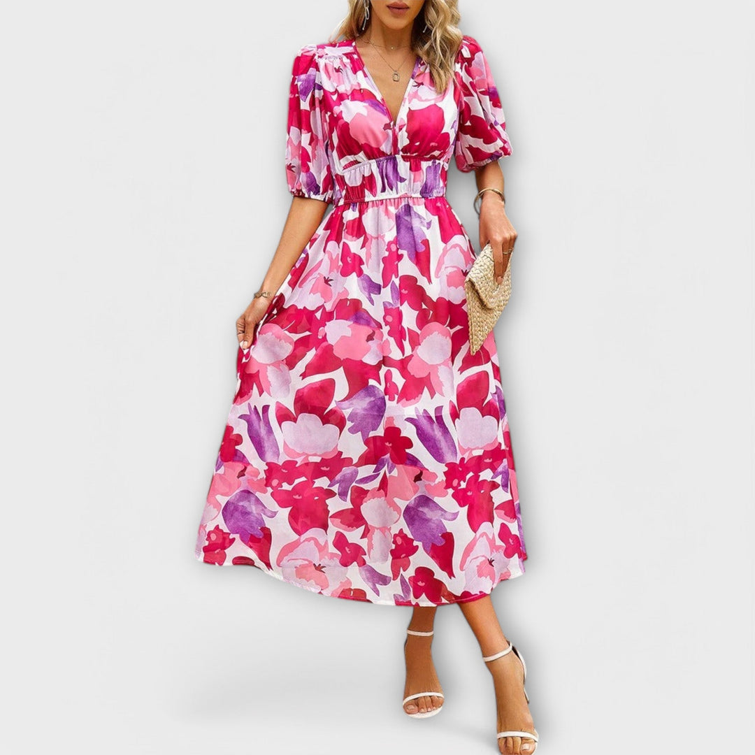 Yvonne - Elegant Midi Kjole
