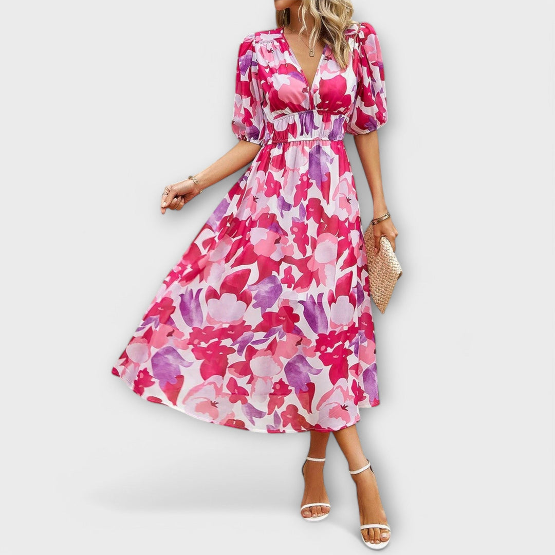 Yvonne - Elegant Midi Kjole