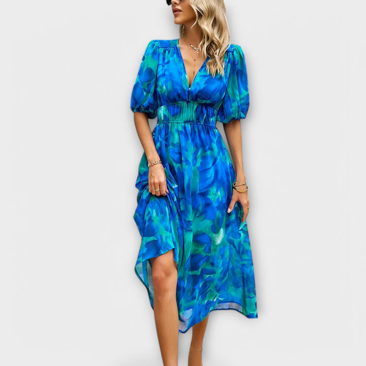 Yvonne - Elegant Midi Kjole