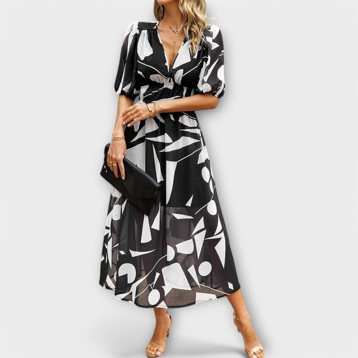 Yvonne - Elegant Midi Kjole