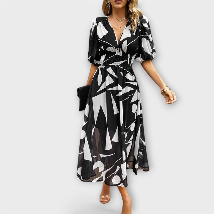 Yvonne - Elegant Midi Kjole