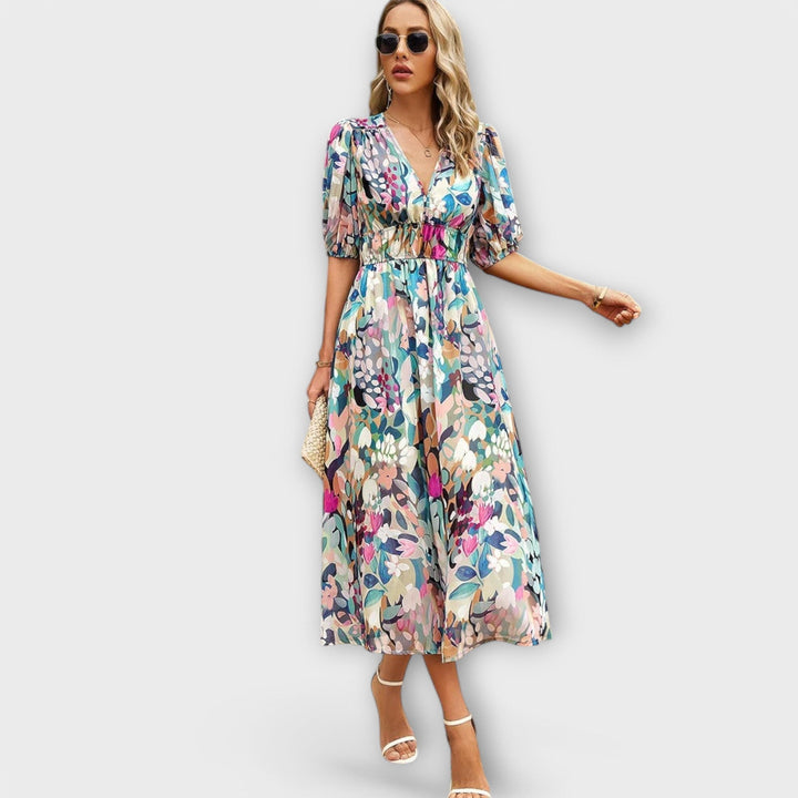 Yvonne - Elegant Midi Kjole
