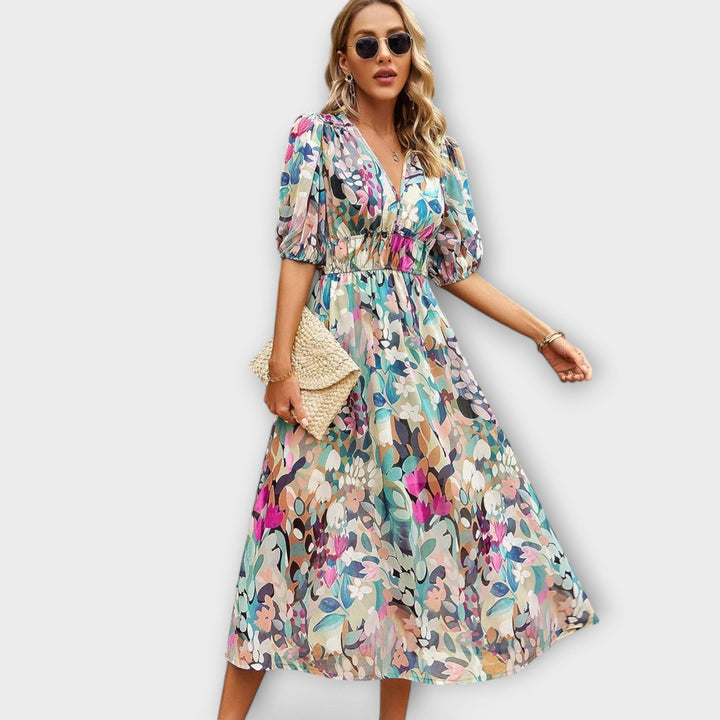Yvonne - Elegant Midi Kjole