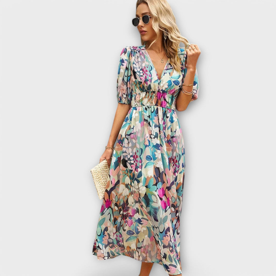 Yvonne - Elegant Midi Kjole