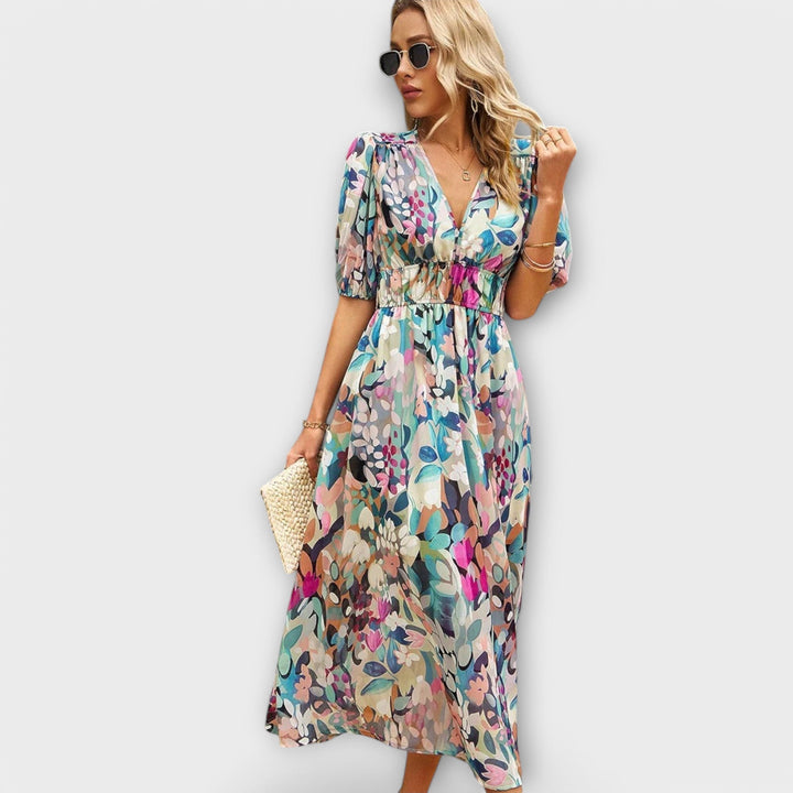 Yvonne - Elegant Midi Kjole