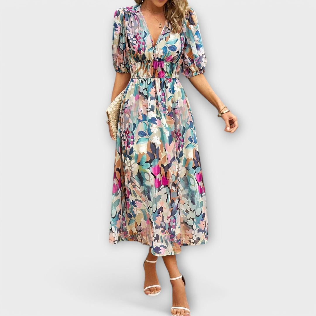 Yvonne - Elegant Midi Kjole