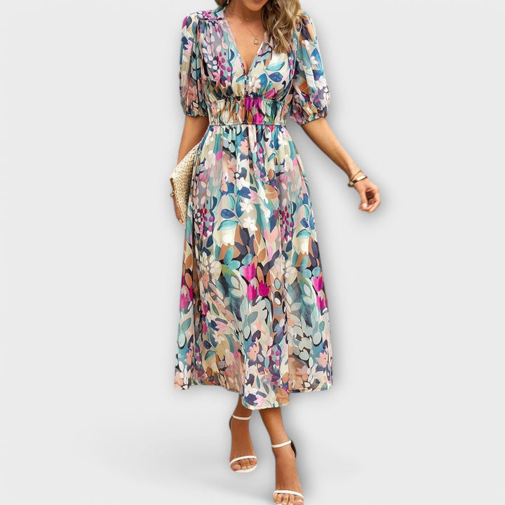 Yvonne - Elegant Midi Kjole