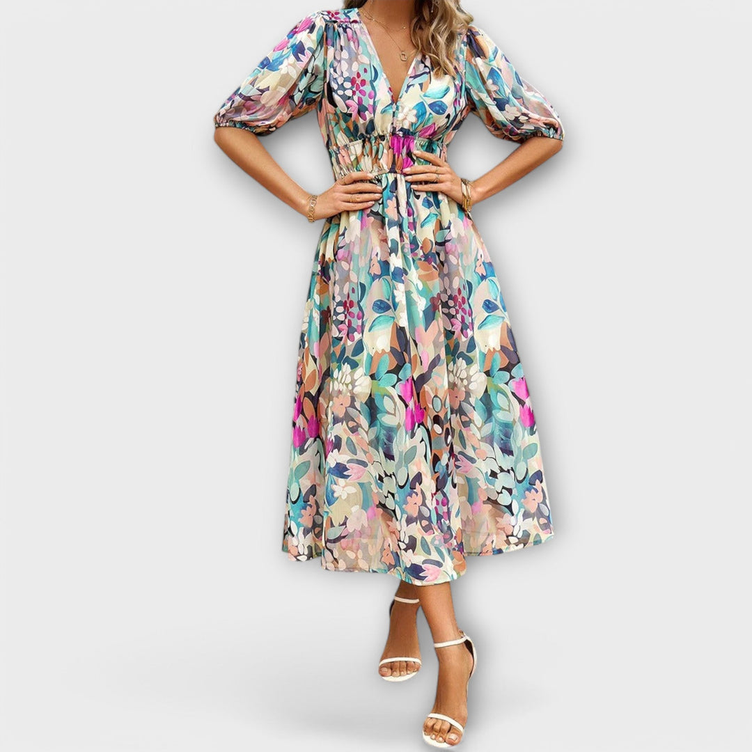 Yvonne - Elegant Midi Kjole