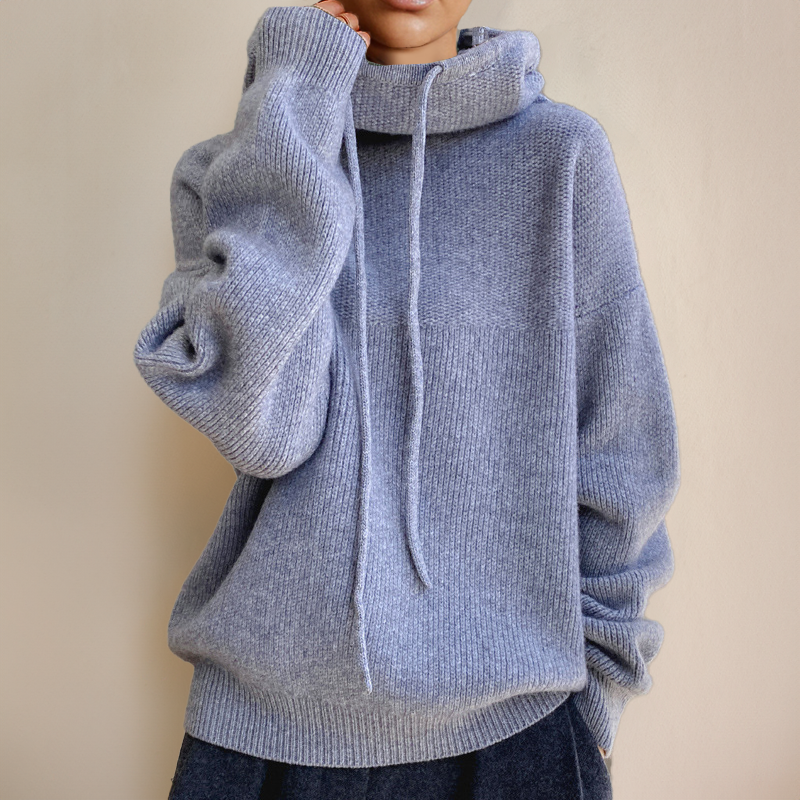 Cloe - Rullekrave Sweater i Fin Merinould