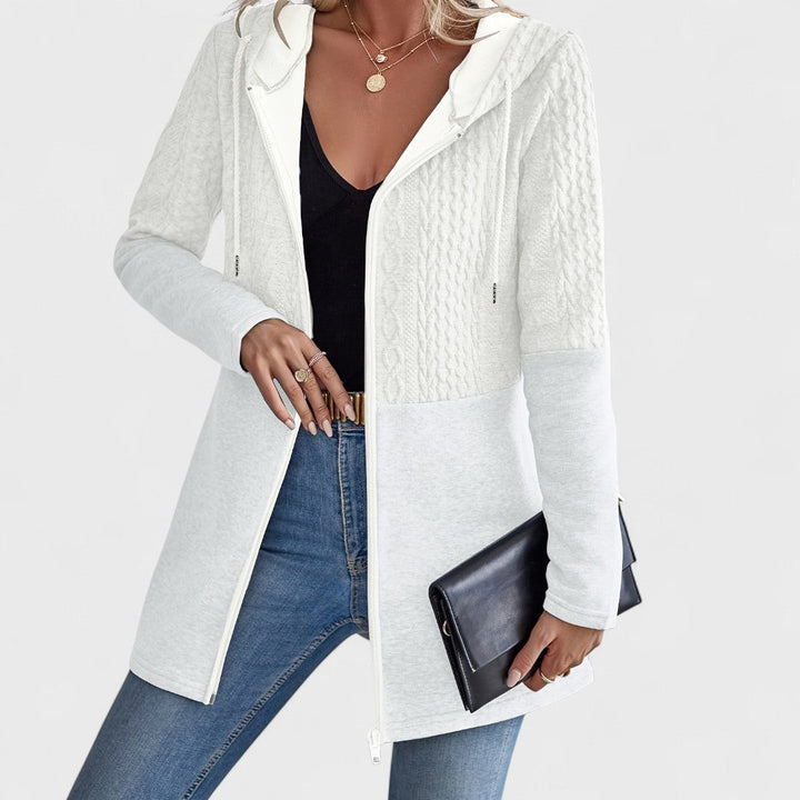 Valentino – Elegant grå cardigan med hætte til damer