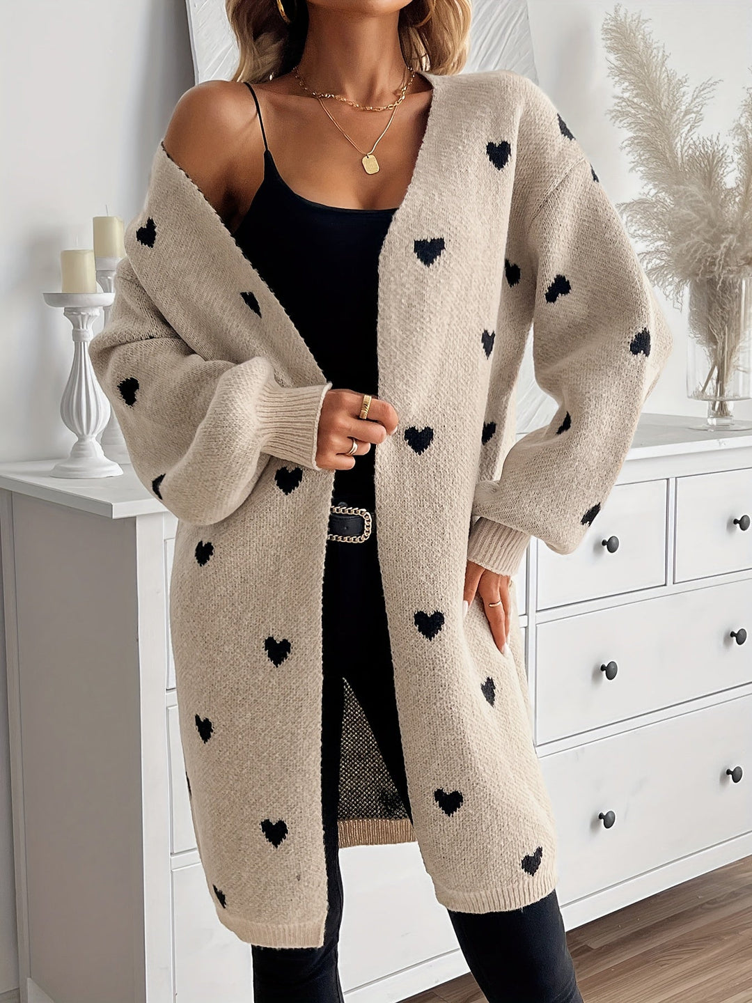 Angela | Hjerte Mønster Cardigan