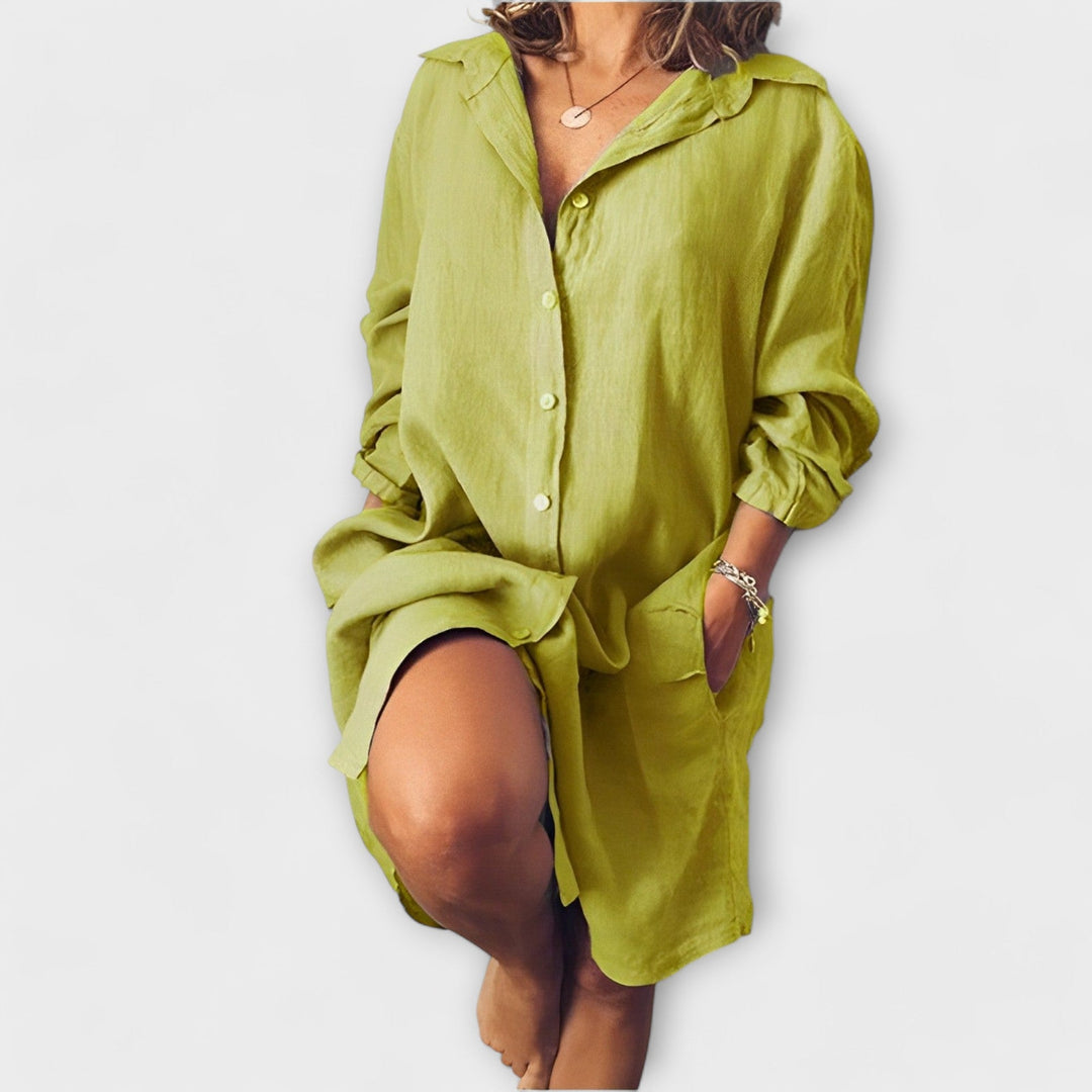 Lorivelle – Casual Linned Bluse til Daglig Brug
