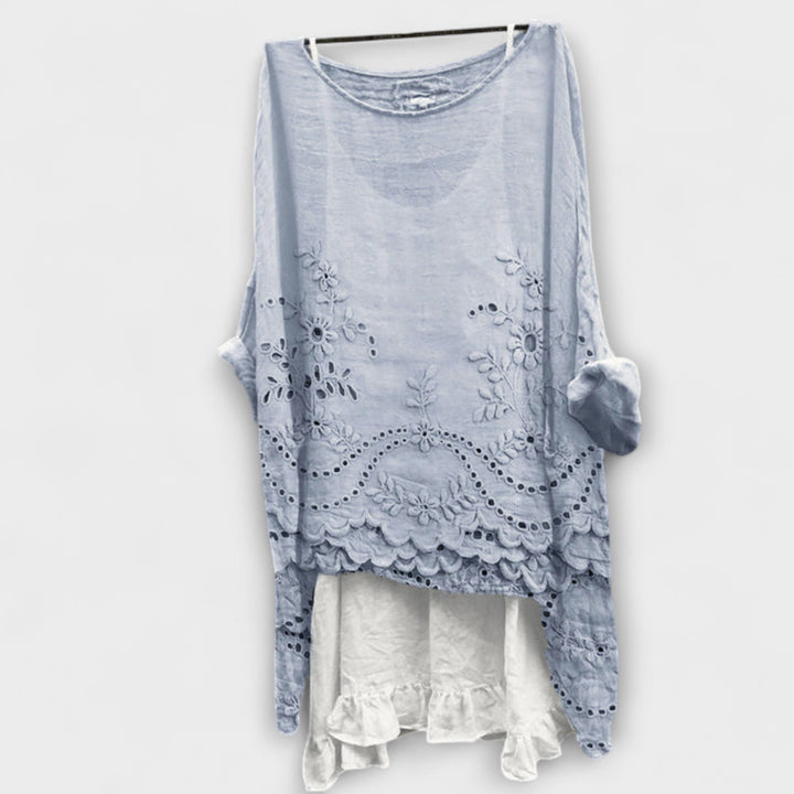 Ella - Bluse med dobbelt kant