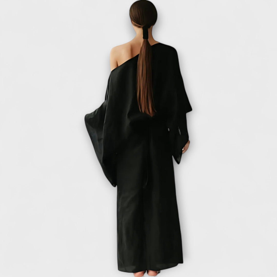 Mila - Kimono kjole i hør og bomuld