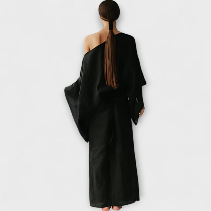 Mila - Kimono kjole i hør og bomuld