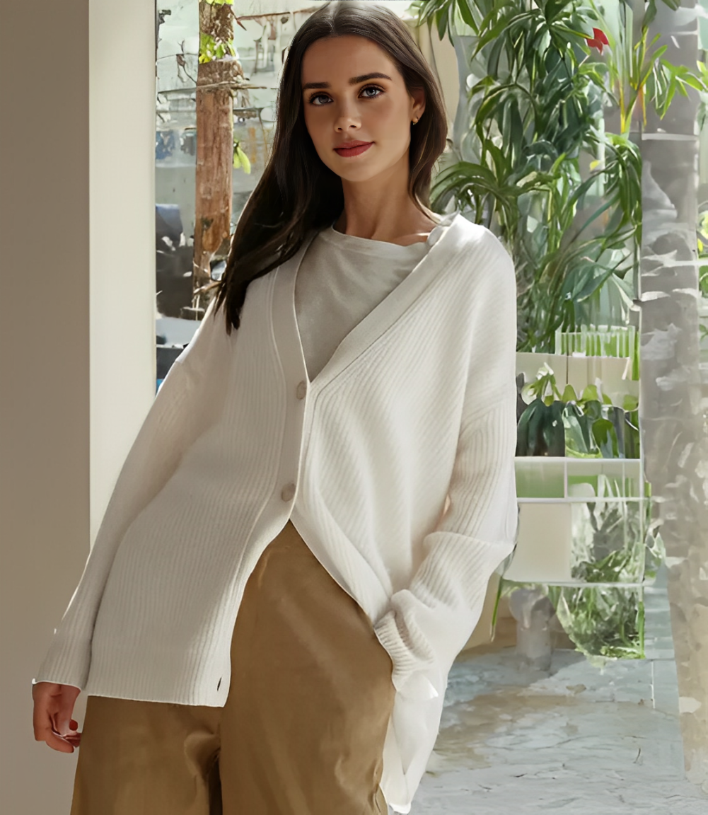 Federica | Elegant Cardigan med Knapper