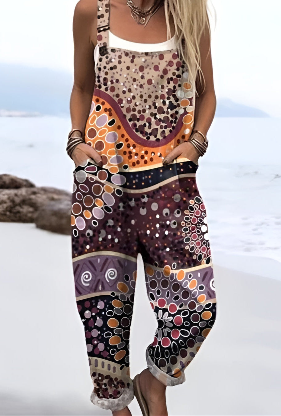 Thilde™ | Boho Kunst Drape Dungarees