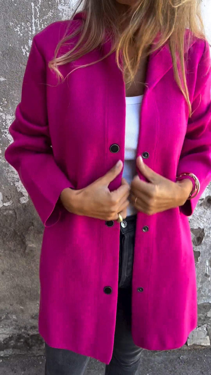 Jacqueline | Casual Hoodie Jakke med Knapper